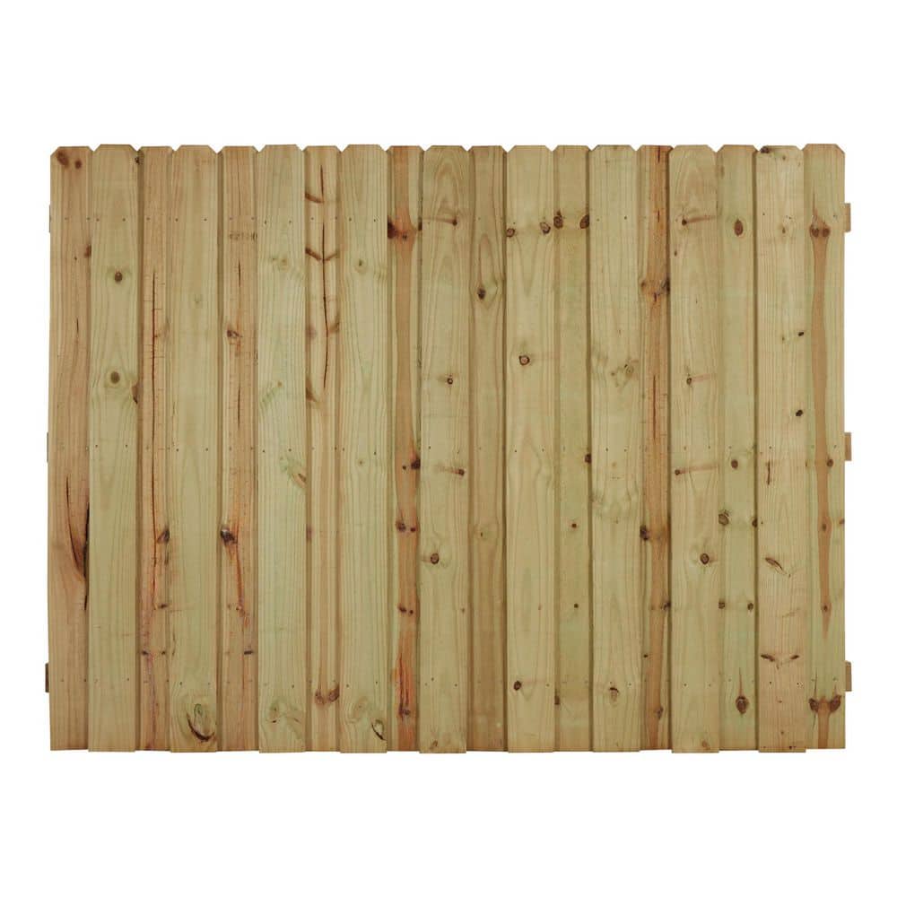 ProWood 6 ft. x 8 ft. Pressure-Treated Pine Board-On-Board Fence Panel ...