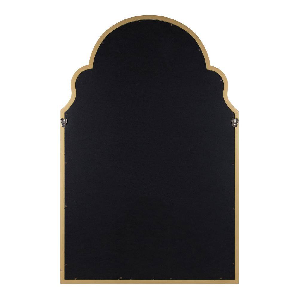 Gold Moroccan-Inspired Arched Wall Mirror with Scalloped Edges