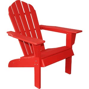 Red Plastic HDPE Poly Lumber Adirondack Chair