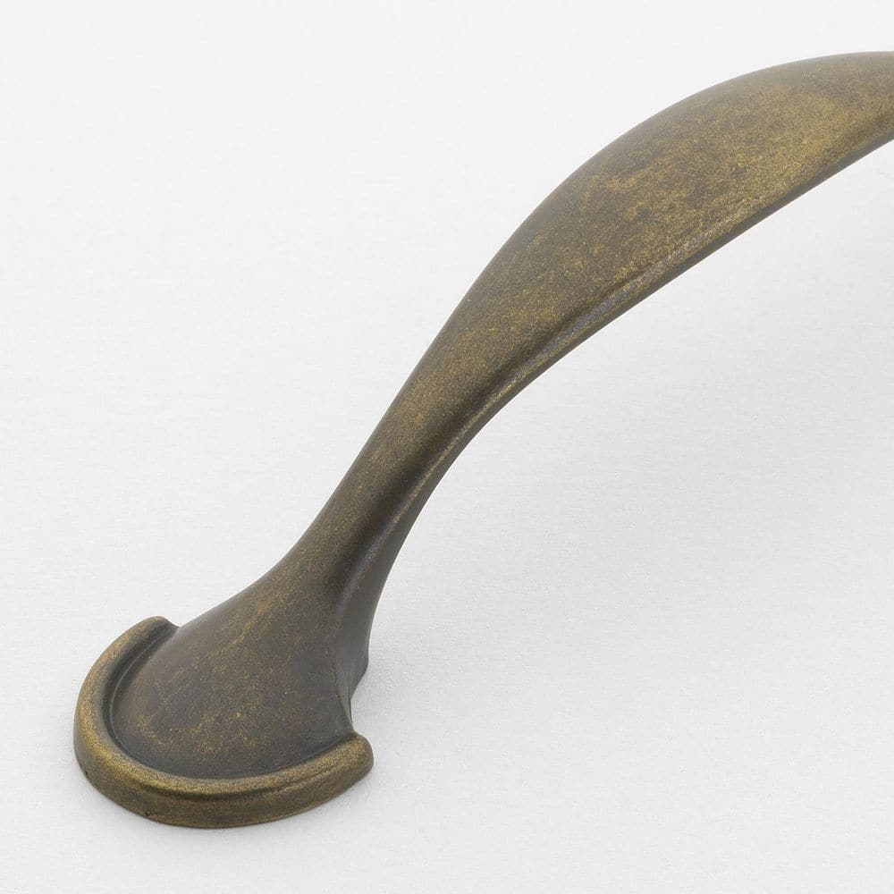 Antique Brass Arch Cabinet Pull with Mounting Hardware