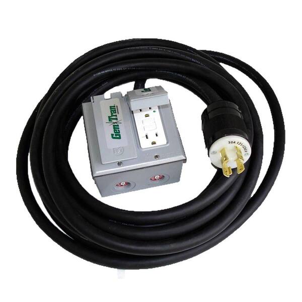 GenTran 25 Ft. Generator Convenience Cord with L14-30 Male and GFCI Duplex Receptacles-DISCONTINUED