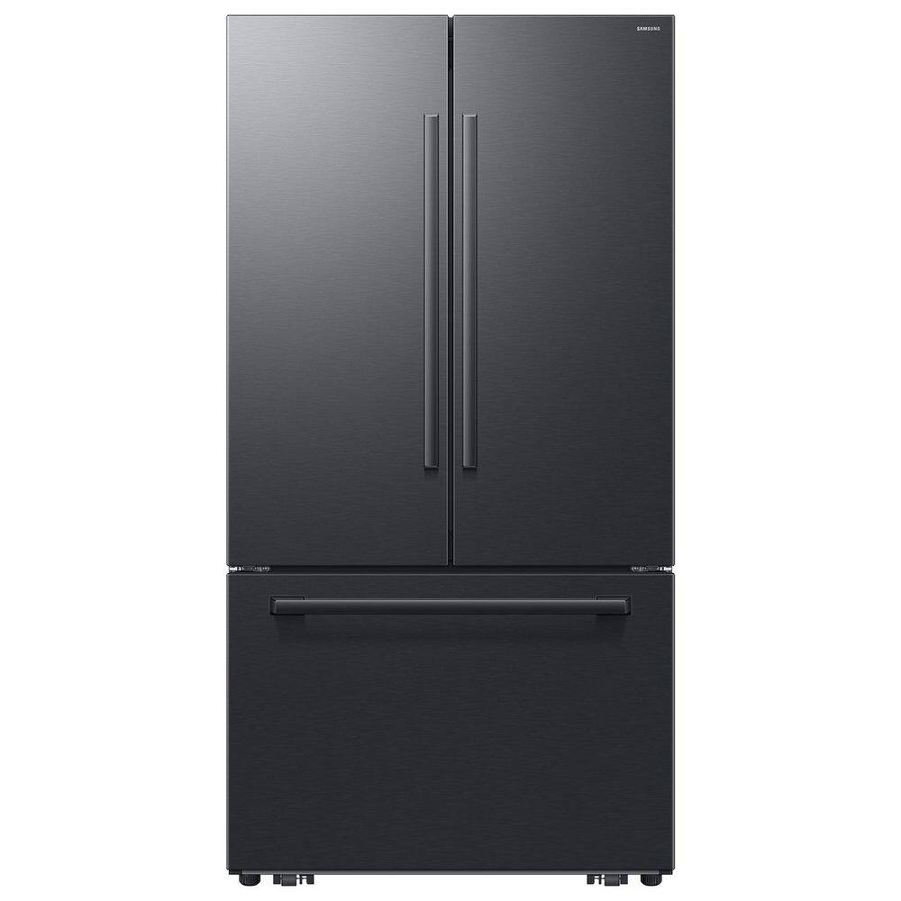29 cu. ft. Standrad Depth 3-Door French Door Refrigerator in Matte Black Steel with Zero clearance fit price history on PriceWatchPro