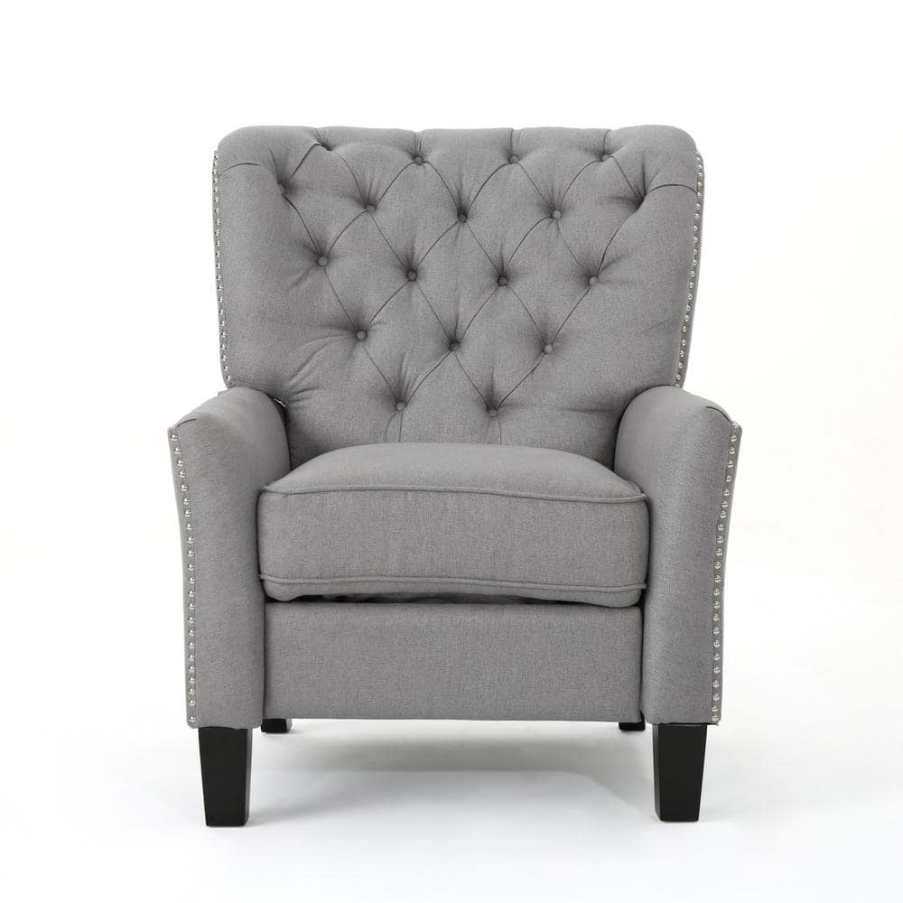 Cerelia Light Gray Fabric Standard (No Motion) Recliner