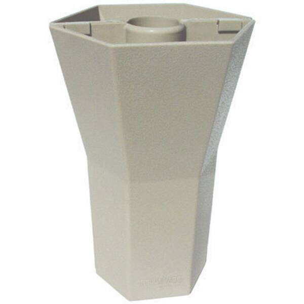 Brella Vase 10 in. Patio Umbrella Vase in Opaque Desert Sand-DISCONTINUED