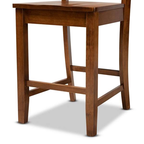 Baxton Studio Nicolette 5-Piece Walnut Brown Pub Set - image 4