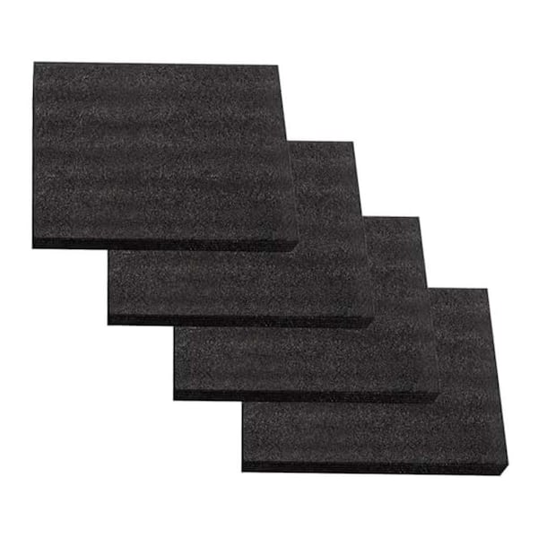 N/A Polyethylene Foam Sheets 16x12x1 Thick Padding for Packaging Crafts Black 4 Pack