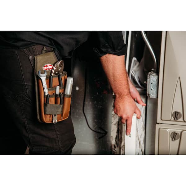 BUCKET BOSS 5 in. 5-Pocket Utility Tool Belt Pouch with Flap Fit