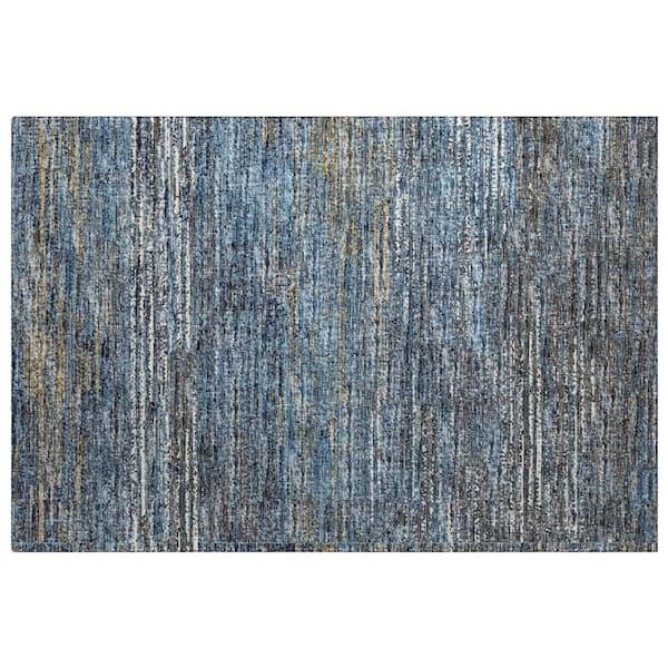 Dream Shag Premium Machine Washable Abstract ADS32 Blue 3 ft. x 4 ft. Area Rug
