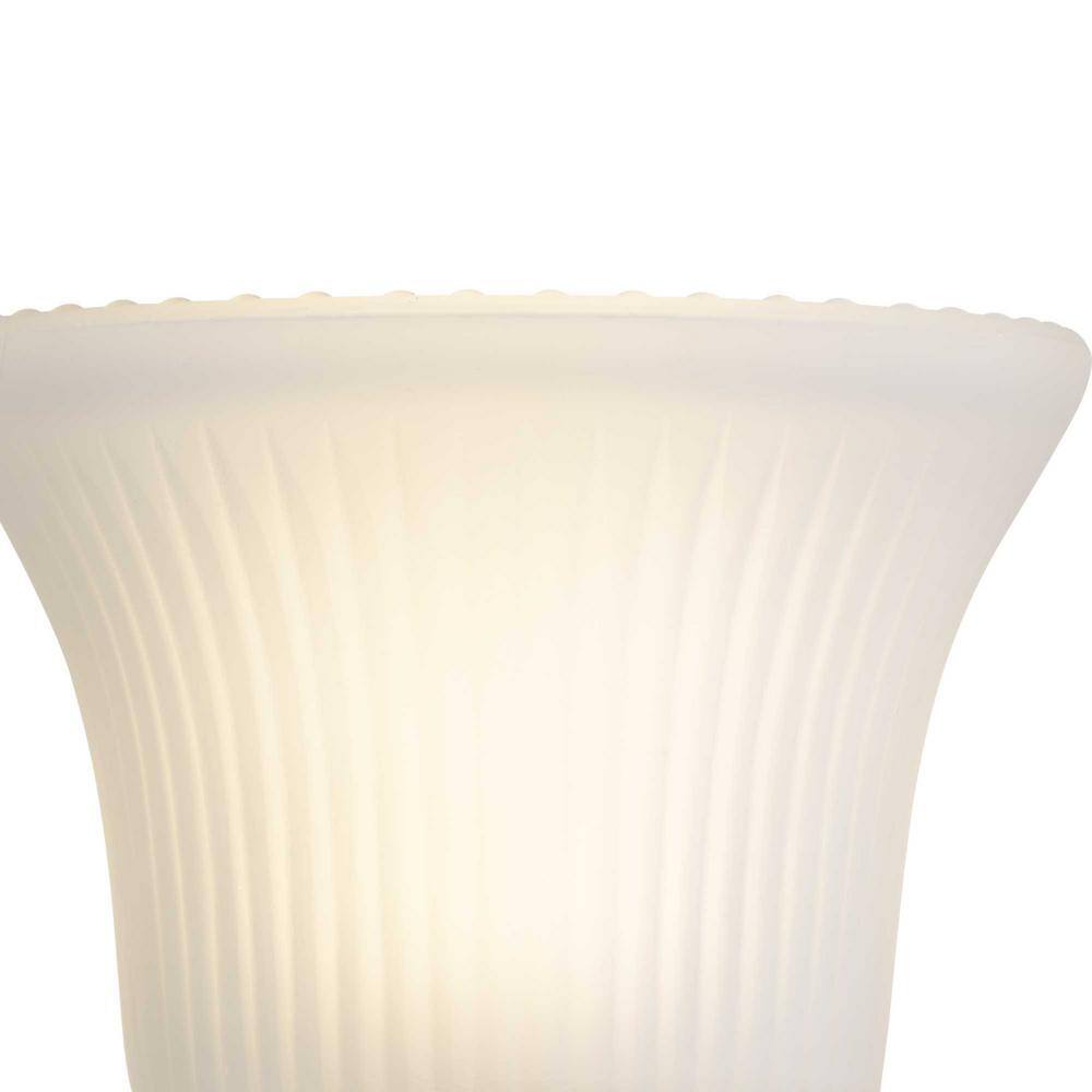 Brushed Nickel Fluted Glass 8.25" Vanity Light