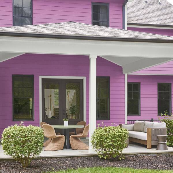 BEHR 5 gal. #P110-5A Eccentric Magenta Solid Color House and Fence