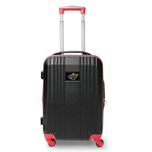 NHL Minnesota Wild 21 in. Red Hardcase 2-Tone Luggage Carry-On Spinner Suitcase