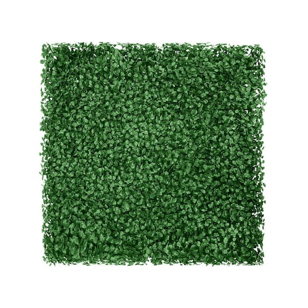 BANSA ROSE 20 in. H x 20 in. W Plastic Artificial Dark Green Boxwood Hedge Privacy Garden Fence for Home Backyard Garden, 1-Pieces