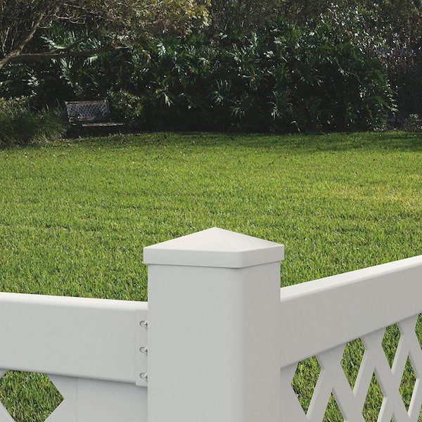 White Vinyl Fence Bracket Kit (2-Pack)