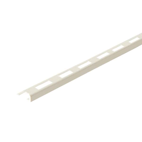 White 1 in. W x 96 in. L PVC 5/16 in. Tile Edge Trim