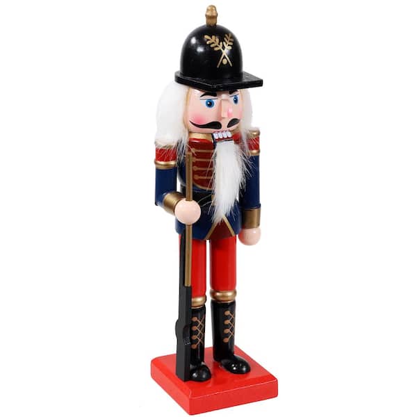 Sunnydaze 10 in. Sunnydaze Hugo the Brave Indoor Christmas Nutcracker Statue - Red