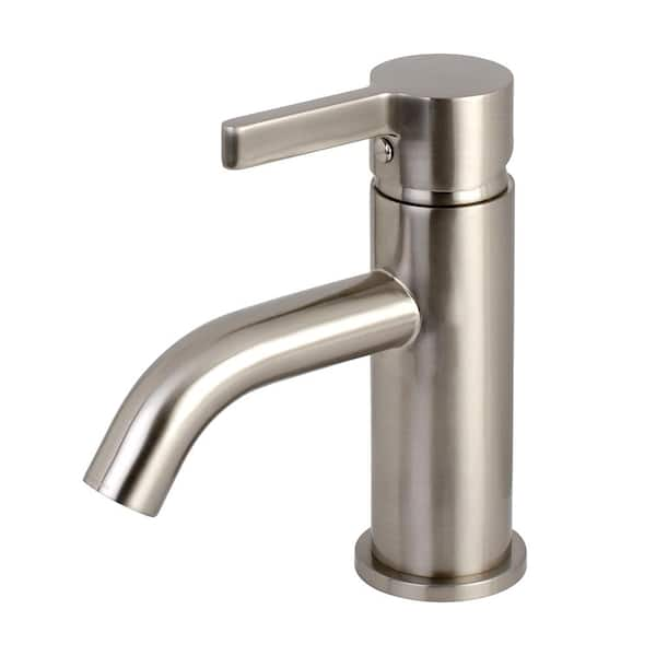 Kingston Brass Simple Single Hole Single-Handle Bathroom Faucet in Brushed Nickel