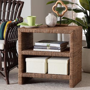 Liza 23.2 in. Natural Rectangle Seagrass Wicker End Table