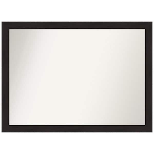 Amanti Art Furniture Espresso Narrow 41.5 in. W x 30.5 in. H Rectangle Non-Beveled Framed Wall Mirror in Brown