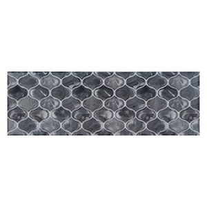 June Black Listello 6 in. x 18 in. Textured Decorative Ceramic Wall Tile (21/case)