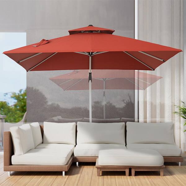 aluminum or steel patio umbrella Grand 10x10 FT Large Patio with Base, Double-Sided Outdoor Cantilever Umbrella, Offset Umbrella with Cover for Commercial Use, Poolside, Deck, Backyard, Black : Patio, Lawn & Garden The use of various functions of the umbrella should be carried out gently and carefully Tempo 11 ft. Aluminum Market
