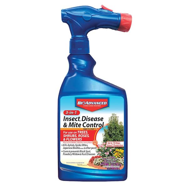 BIOADVANCED 32 oz. Ready-to-Spray 3-in-1 Insect, Disease and Mite Control  708287A - The Home Depot