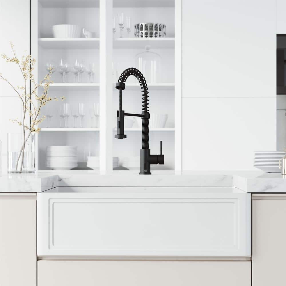 Matte Black Brass Touchless Pull-Down Kitchen Faucet with Spray