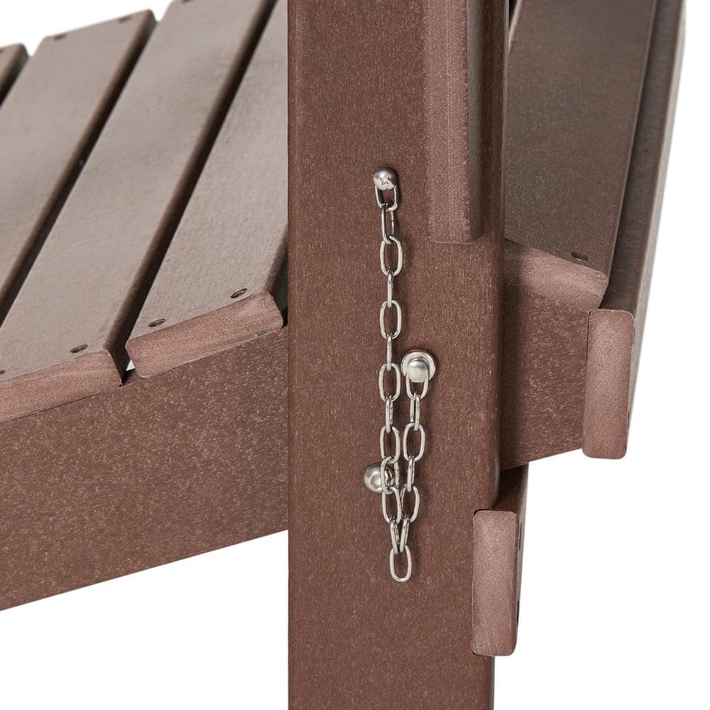 Dark Brown Moisture-Proof Finish Adirondack Chair Set of 2