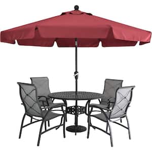 Patio Umbrella for Outdoor Table Market -8 Ribs (7.5ft, Burgundy)Market Umbrella