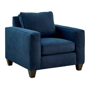 Clarendon Navy Upholstered Arm Chair 8040-10 - The Home Depot