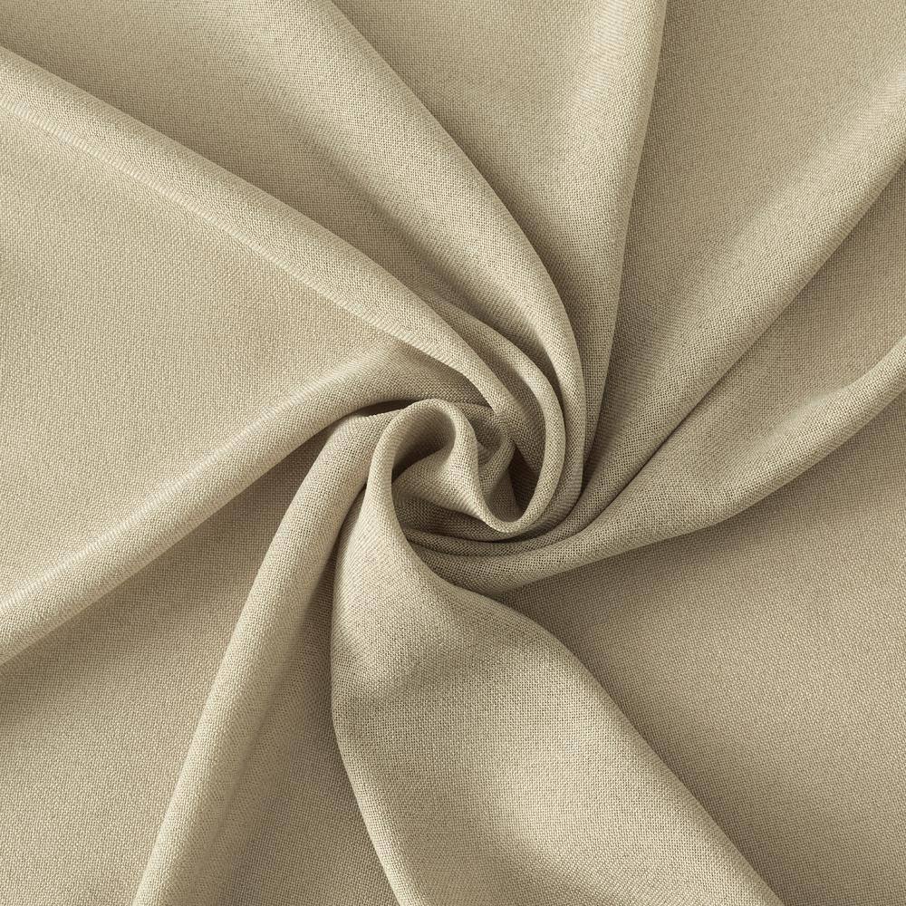 Taupe Polyester Light-Filtering Tab Top Curtain Panel 40" x 63"