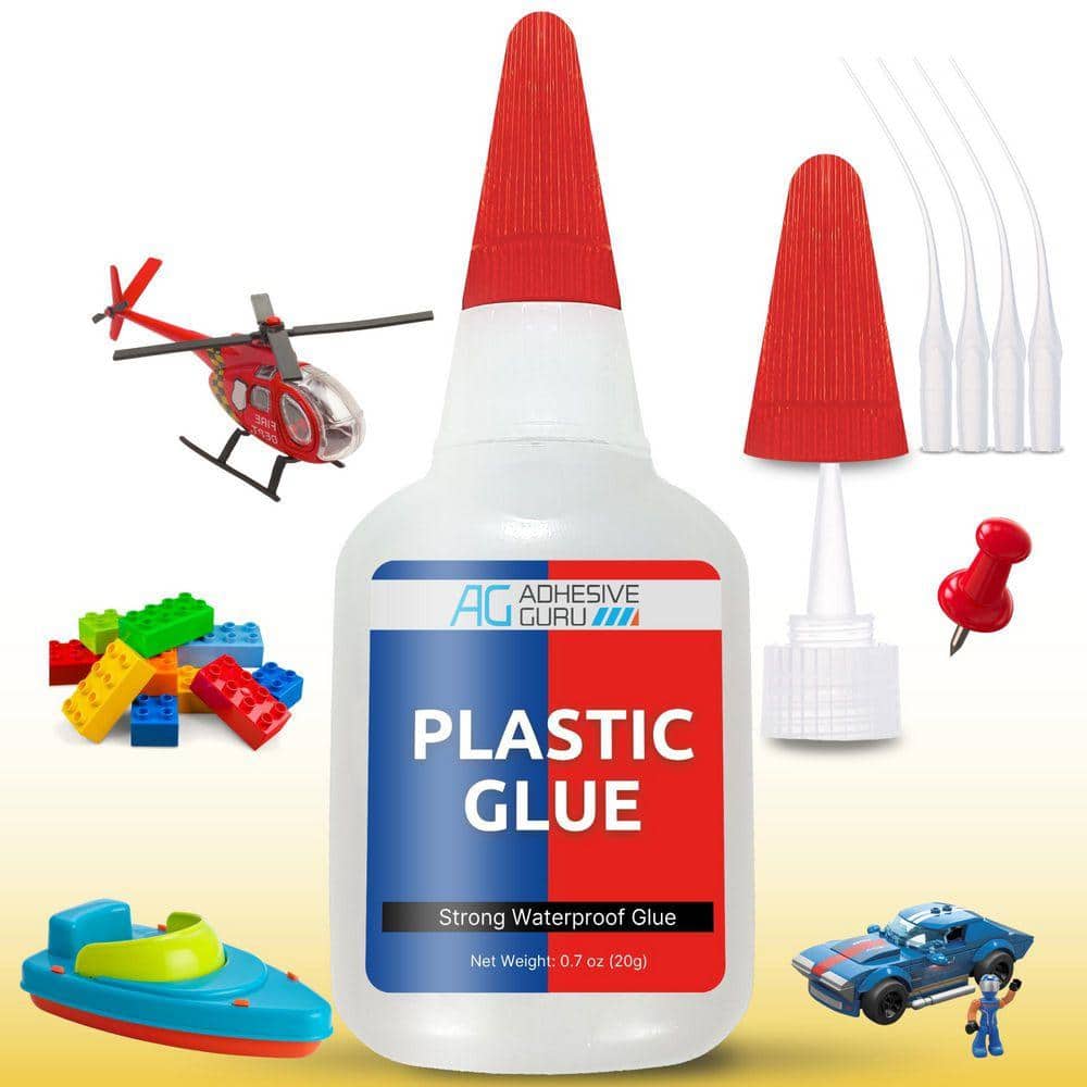 AG Plastic Glue-0.7 oz. Super Glue, Fast-Drying, Clear Strong Adhesive for Plastic Repairs, Models & Toys (1-Pack)