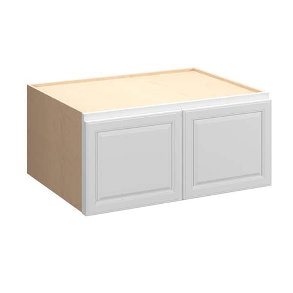 Brighton Raised 36 in. W x 15 in. H x 24 in. D Plywood Assembled Wall Cabinet in Painted White