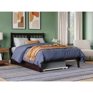 Tahoe Espresso Full Solid Wood Platform Bed with Twin Trundle