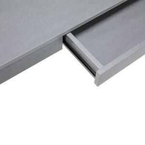 47 in. Rectangular Gray Standing Desks with Adjustable Height