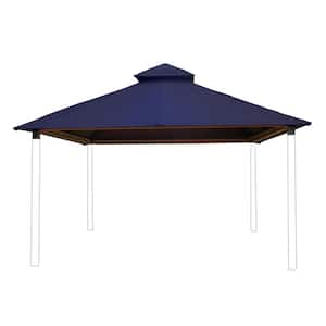 SunDura 12 ft. x 12 ft. Admiral Navy Gazebo Canopy Top with Roof Framing and Mounting Hardware Kit