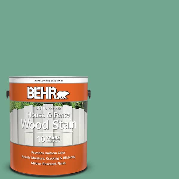 BEHR 1 gal. #M420-5 Free Green Solid Color House and Fence Exterior Wood Stain