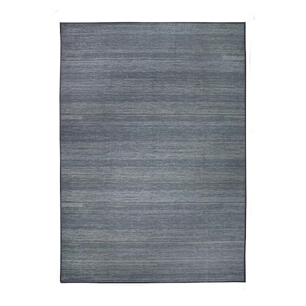 My Magic Carpet Solid Grey 5 Ft X 7, Machine Washable Area Rug