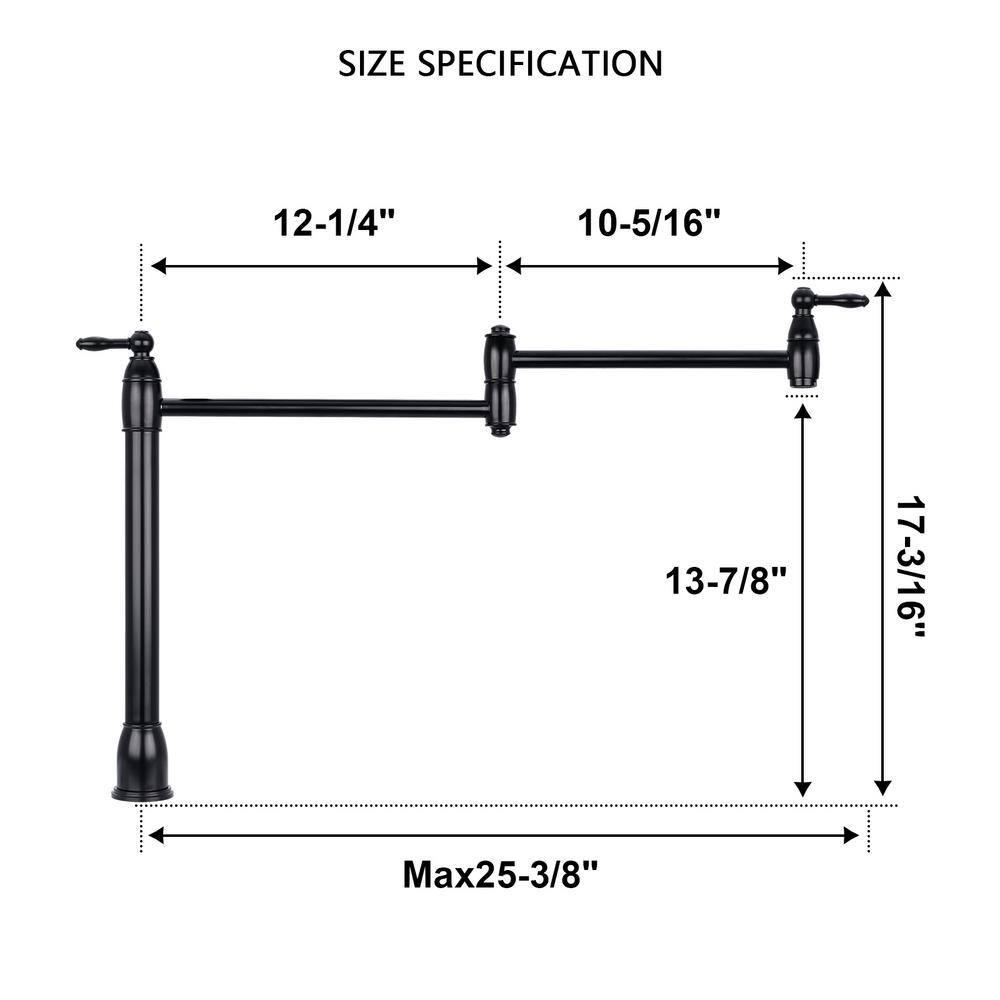 Matte Black Dual Handle High Arc Kitchen Faucet