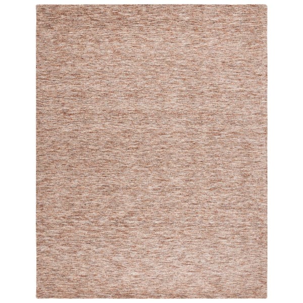 Himalaya 8 ft. x 10 ft. Rust/Beige Solid Color Area Rug