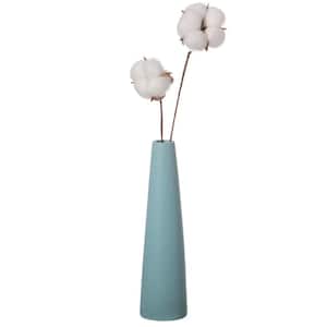 8 in. Green Contemporary Ceramic Cone Shape Table Vase Modern Pastel Colored Flower Holder