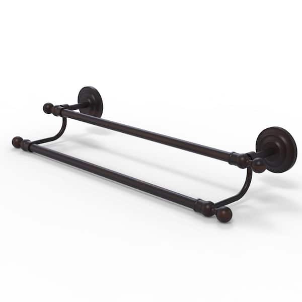 Allied Brass Que New Collection 24 in. Wall Mounted Double Towel Bar in Venetian Bronze