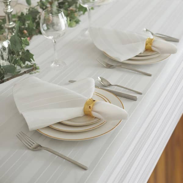 50 pcs 17"x17" or 20"x20" Polyester Cloth Linen Dinner Napkins with or w/o Rings 