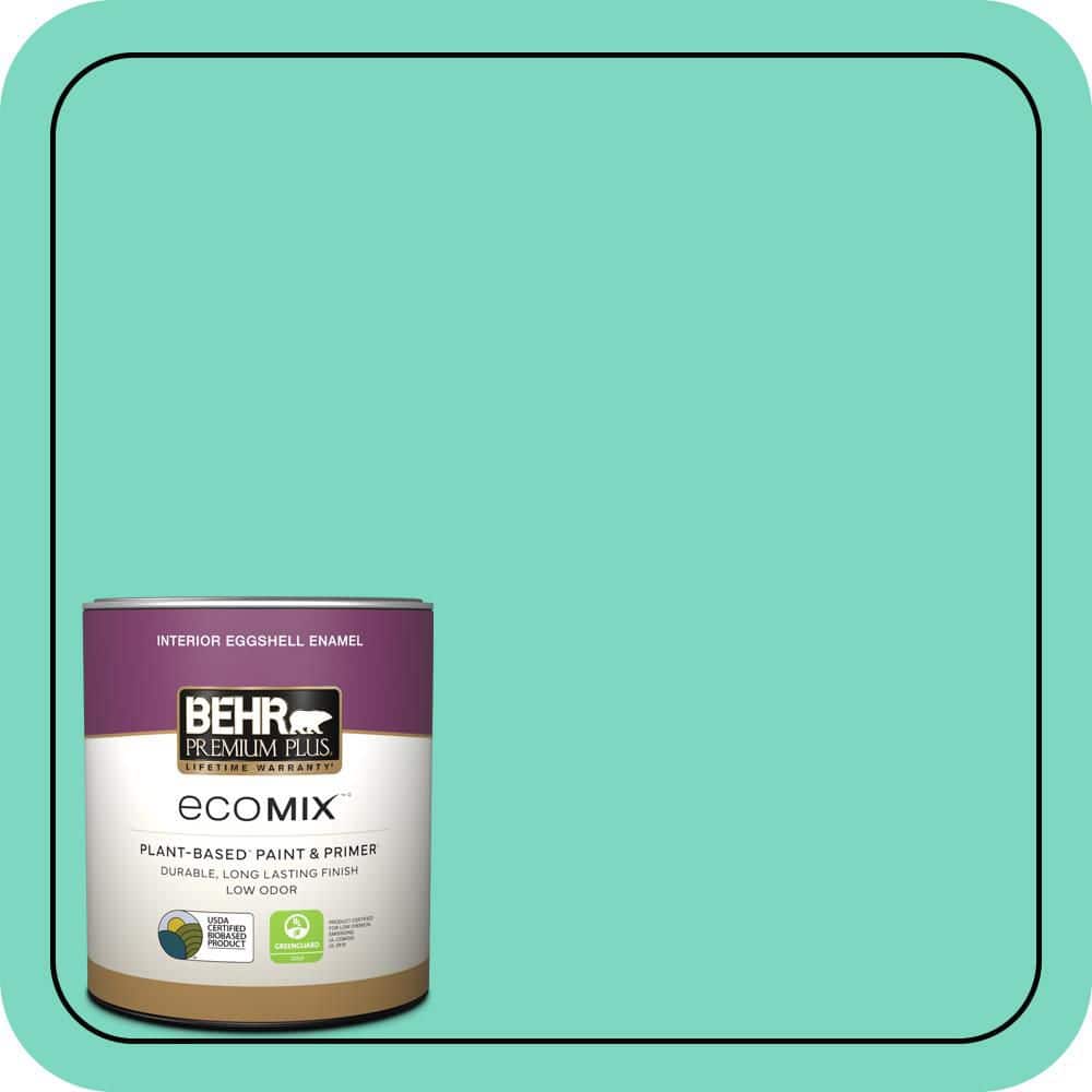 1 qt. #480A-3 Mint Majesty Eggshell Enamel EcoMix Plant-Based Interior Paint & Primer price history on PriceWatchPro
