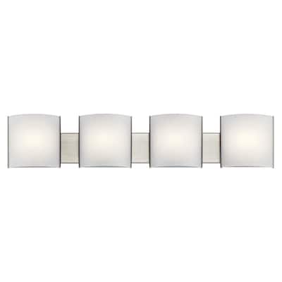 KICHLER Independence 1-Light Brushed Nickel Integrated LED Bathroom ...