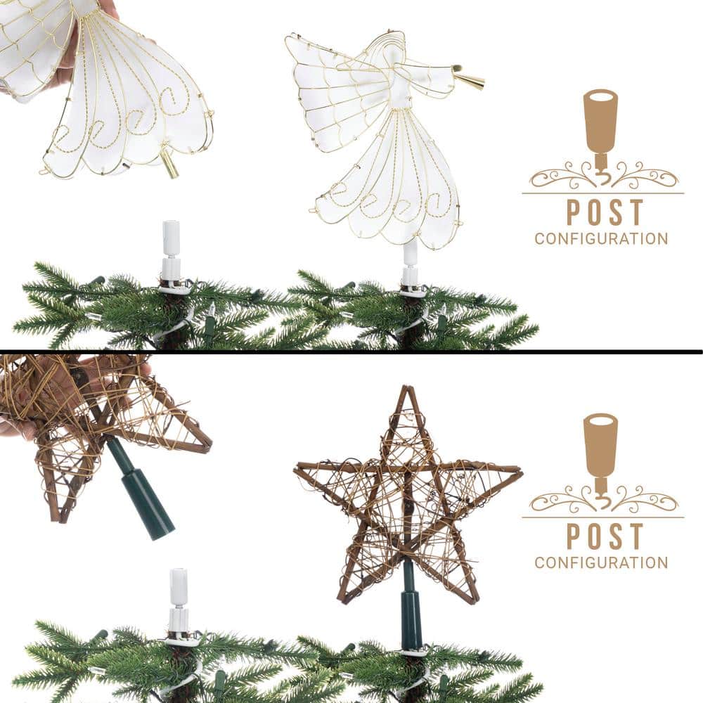 White Plastic Twist-On Christmas Tree Topper Holder