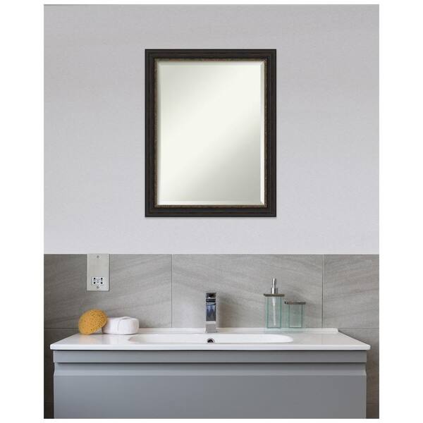 Amanti Art Beveled Bathroom Mirror - 27.5 X 21.5 Inches, Bronze Narrow Frame, Wall Mounted - View #9