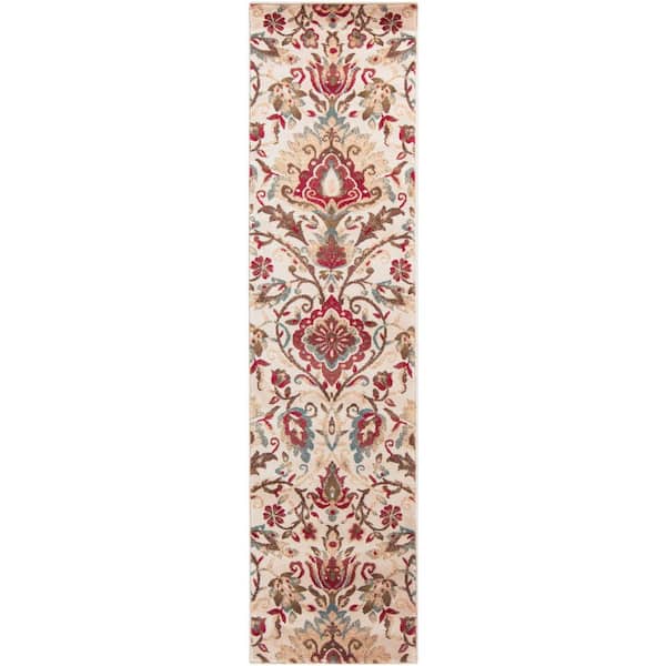 Livabliss Ceraria Dark Red 3 ft. x 8 ft. Indoor Runner Rug