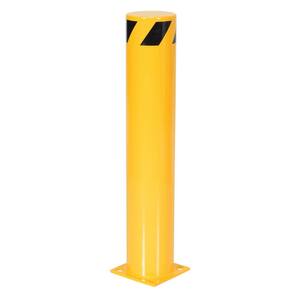 Vestil 24 In. X 4.5 In. Yellow Steel Pipe Safety Bollard With Slot And 