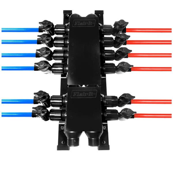 PEXLock 12-Port PEX Manifold with 1/2 in. Valves and Clamps