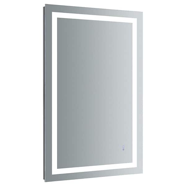 Santo 48 in. W x 30 in. H Frameless Single Bathroom Mirror with LED Lighting and Mirror Defogger Santo 48 in. W x 30 in. H Frameless Single Bathroom Mirror with LED Lighting and Mirror Defogger
